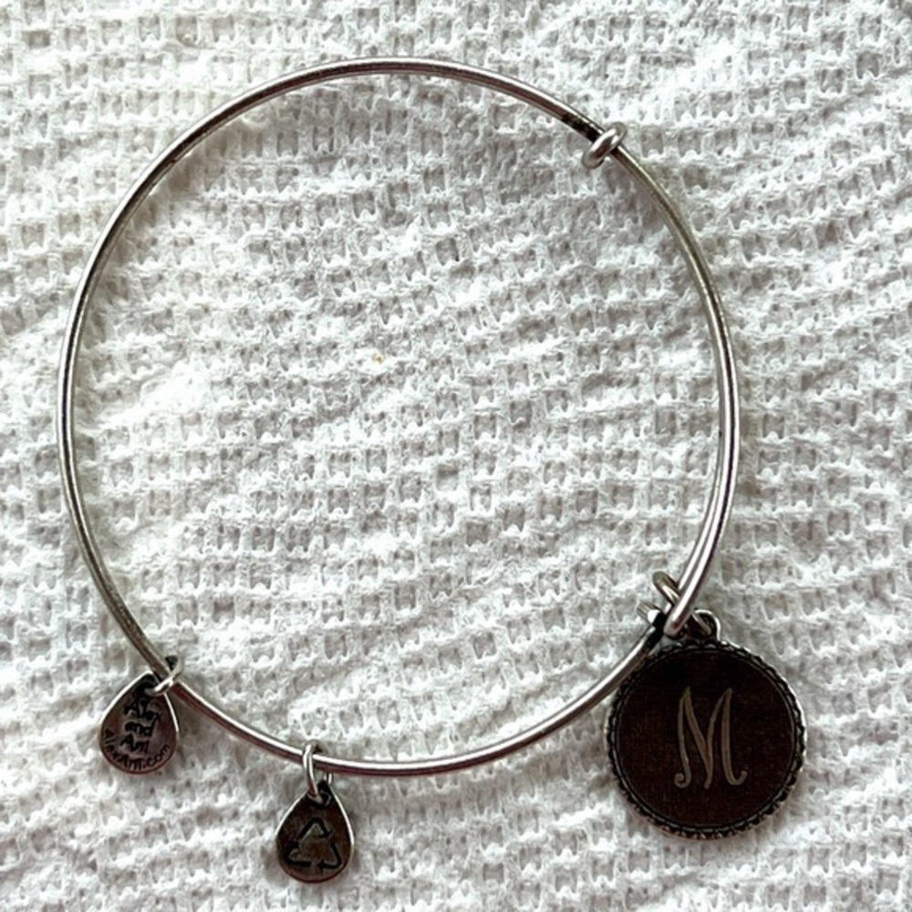 Alex and Ani initial M charm bracelet